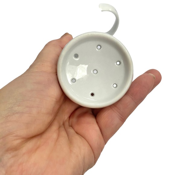 World Market 3 Pc Tea Cup Mug Strainer Lid Set Blue White Ceramic China - EUC - Picture 12 of 13